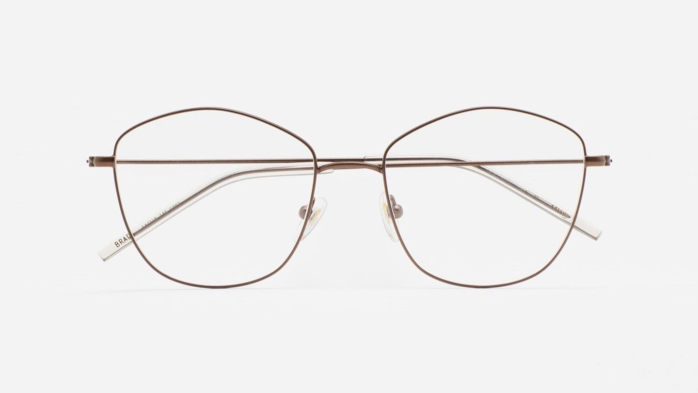 occhiali da vista kaleos metallo sottile forma a farfalla ottica rizzato