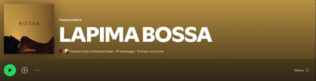 collezione bossa lapima SS25 ottica rizzato spotify palylist