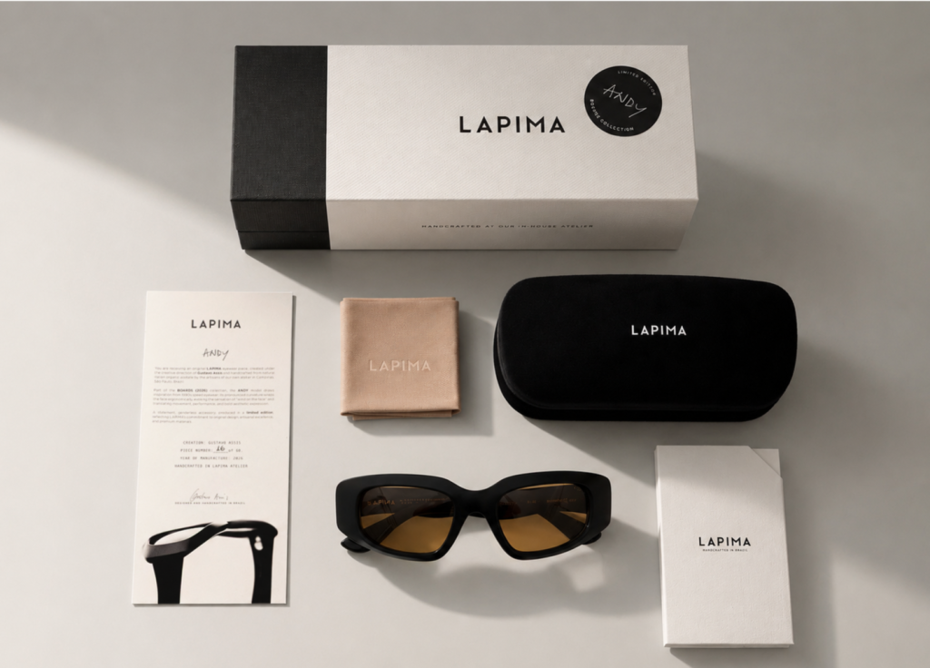 lapima andy limited edition sunglasses packaging ottica rizzato
