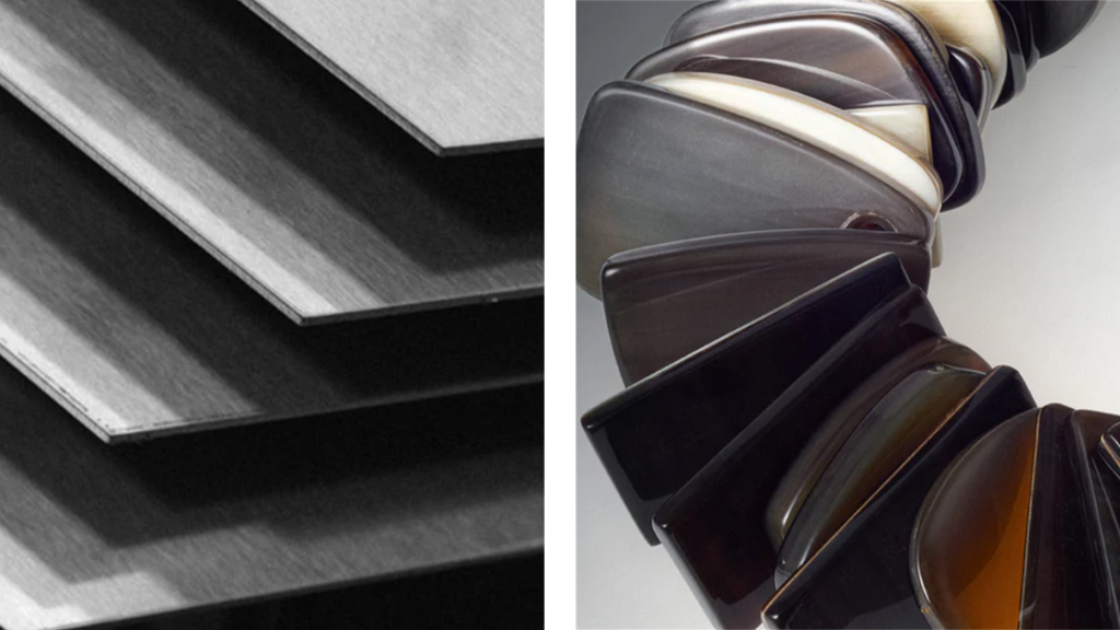 japanese titanium and natural horn in eyewear - ottica rizzato